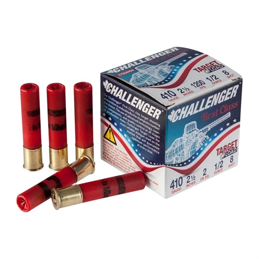 Challenger Ammo 410 BORE 2-1/2'' 1/2 OZ #8 SHOT 250/CASE () CTA4108