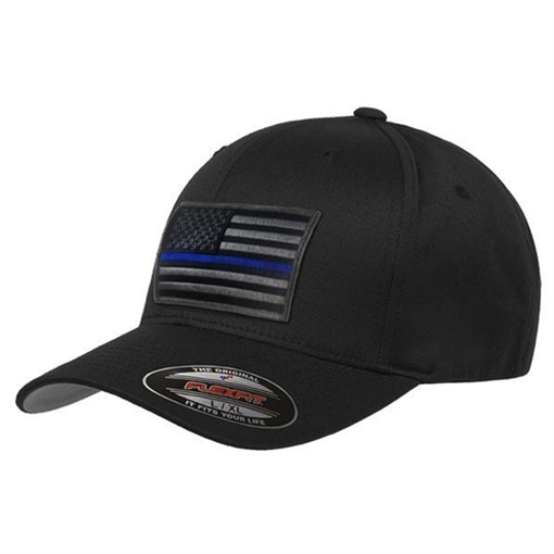 Thin Blue Line FlexFit Subdued Thin Blue Line Hat FLEX-TBL-BLACK-SUBDUE-BLACK-XL