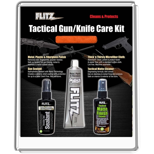 Flitz Tactical Gun & Knife Care Kit Clamshell TGK41502