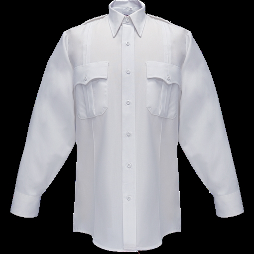 Flying Cross Duro Poplin Long Sleeve Shirt w/ Sewn-In Creases 35W54 00 17.0 35