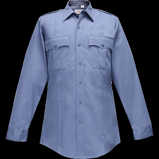 Flying Cross Duro Poplin Long Sleeve Shirt w/ Sewn-In Creases 35W54 35 18.0 35