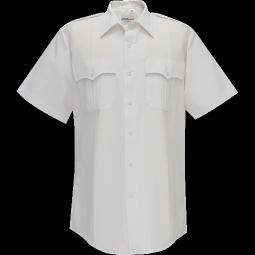 Flying Cross Duro Poplin Short Sleeve Shirt w/ Sewn-In Creases 85R54 00 15.5 N/A