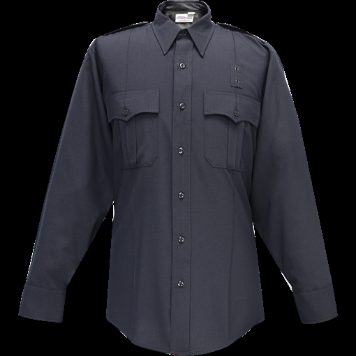 Flying Cross Justice Long Sleeve Shirt w/ Pleated Pockets - LAPD Navy 07W84 86 17.5 36/37