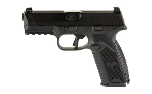 FN America Law Enf FN 509, Semi-automatic, Striker Fired, Full Size, 9MM, 4", Black, Interchangeable, 3-17 Round Magazines, Night Sights, Polymer 66-101100