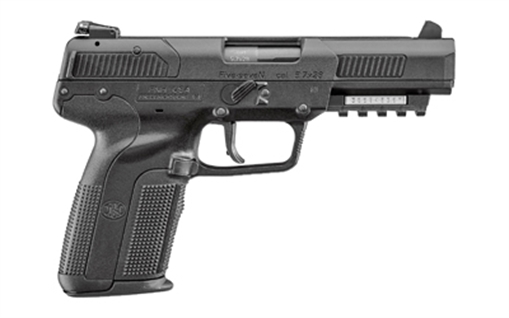 FN America Five Seven, Single Action Only, Full Size, 5.7X28MM, 4.8" Barrel, Polymer Frame, Matte Finish, Black, Ambidextrous Safety, Adjustable Sights, 10 Rounds, 2 Magazines 3868900752