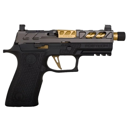 FOSTECH DRONE PREDATOR HGA 9MM 3.9IN THRD BLK BBL GRAY SLIDE BLACK FRAME BLK SIG PERF FCU 2-17RD 10900B9BTB