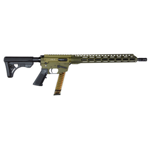 Freedom Ordnance FX9 Elite 9mm, 16" Barrel, Olive Drab Green, M-Lok Rail, Optic Ready, 32rd