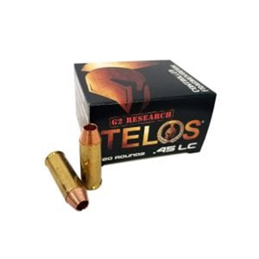 G2 RESEARCH TELOS AMO 45 COLT 160GR 1050 FPS 20-RD ( 25 BOX PER CASE) G00628