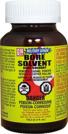 G96 Military Grade Bore Solvent Removes Powder, Lead, Plastic Fouling 4 oz Jar 1108