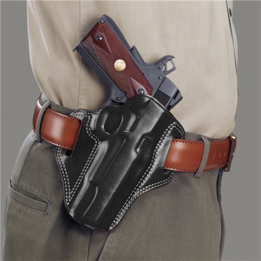 Galco Combat Master OWB Black Leather Belt Slide Fits 1911 Right Hand CM212B