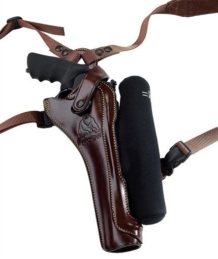 Galco Kodiak Hunter Chest Holster Havana Brown Leather Shoulder/Torso Strap Fits S&W X Frame 8.375" Right Hand KH172H