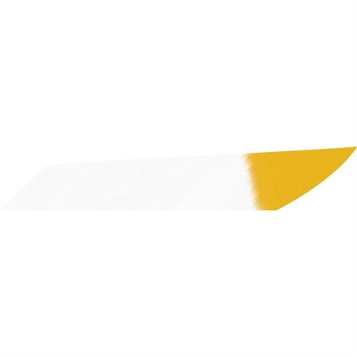 Gateway Gateway Mako Feathers White Yellow Tip 3.125 in. LW 50 pk. 318LISWY-50