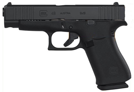 GLOCK 48 9MM GLOCK NIGHT SIGHT FRONT SERRATION BLACK 10RD PA4850701