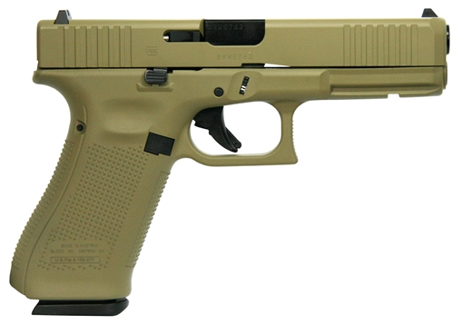 Glock 17 Gen 5 Custom "FDE" Handgun 9mm Luger 17/rd Magazines (3) 4.49" Barrel USA UA175S203 MODFDE