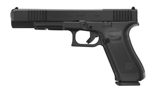 Glock G17L Gen5 MOS Full Size Frame 9mm Luger 10+1 6.02" Black Long Barrel, Black Cerakote MOS Cut/Serrated Steel Slide, Black Polymer Frame w/Picatinny Rail, Black Textured Grip PA163S101MOS