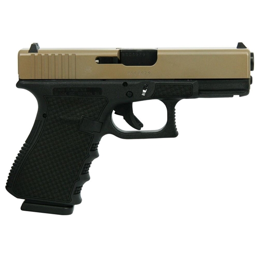 Glock 19 Gen 3 Custom "FDE Slide Polymer Chainmail Stippled Frame" Handgun 9mm Luger 15/rd Magazines (2) 4.02" Barrel Austria PI1950203 MODCMSFDE