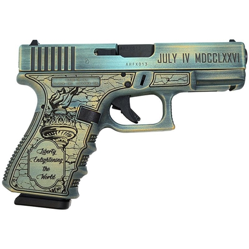 Glock 19 Gen 3 Custom "Liberty" Handgun 9mm Luger 15rd Magazines (2) 4" Barrel Austria Made PI1950203 MODLBTY