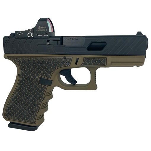 Glock 19 Gen 3 Custom "Tarpon FDE Frame" Handgun 9mm Luger 15/rd Magazines (2) 4.02" Barrel with Burris Fast Fire II Red Dot PI1950203 MODBT