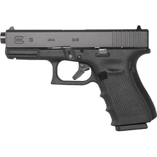 Glock 19 Gen 5 Handgun 9mm Luger 15/rd Magazines (3) 4.49" Threaded Barrel Black Austria G1915TBAUT