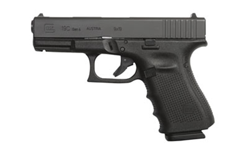 Glock 19C Gen 4 Compact Handgun 9mm Luger 15/rd Magazines (3) " Barrel Black 5.5lb Trigger Austria PG1959203