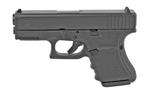 GLOCK 29 Gen 4, Striker Fired, Semi-automatic, Polymer Frame Pistol, Sub-Compact, 10MM, 3.78" Barrel, Matte Finish, Black, Fixed Sights, 10 Rounds, 2 Magazines, Right Hand G294AUT