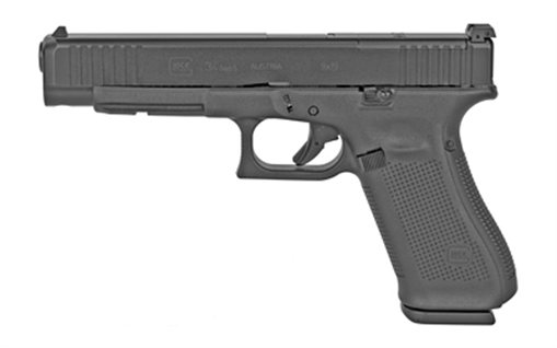 GLOCK 34 Gen5 FS MOS, Rebuilt, Striker Fired, Long Slide, 9MM, 5.31" Marksman Barrel, Polymer Frame, Matte Finish, 17Rd, 3 Magazines, Ambidextrous Slide Stop Lever, Flared Mag Well, nDLC Finished Slide and Barrel, No Finger Grooves, May or May Not Come Wit