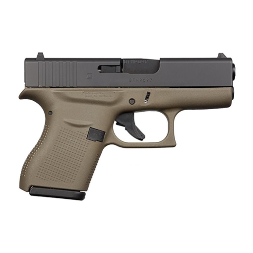 Glock 43 Subcompact Handgun 9mm Luger 6/rd Magazines (2) 3.4" Barrel OD Green Frame Black Slide Austria PI4357201
