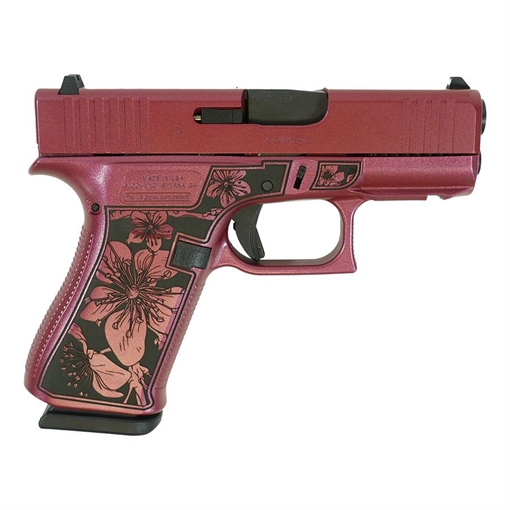 Glock 43X "Cherry Blossom" Medusa Pink Handgun 9mm Luger 10rd Magazines (2) 3.4" Barrel Accessory Grip Rail USA Made UX4350201FR MODCB