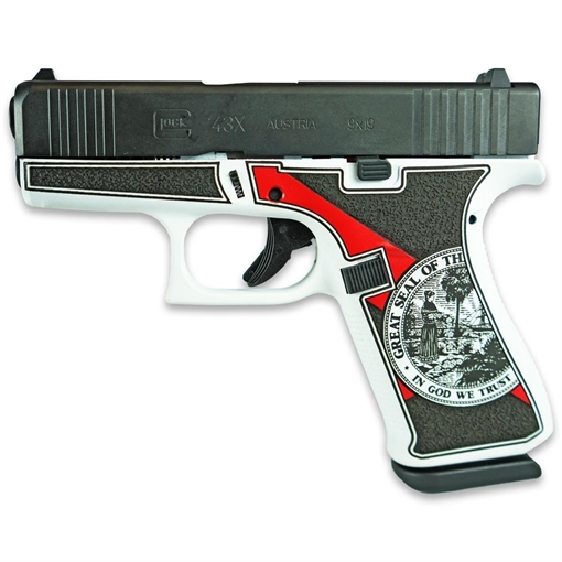Glock 43x Gen 4 Custom "Florida White" Subcompact Handgun 9mm Luger 10rd Magazines (2) 3.41" Barrel Austria PX4350201 MODFLFL