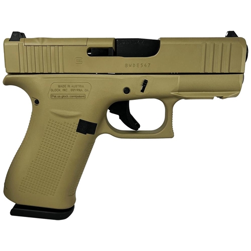 Glock 43x MOS Custom "FDE" Subcompact Handgun 9mm Luger 10rd Magazines (2) 3.41" Barrel Front Rail Austria PX4350201FRMOS MODFDE