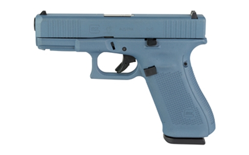 GLOCK 45, Striker Fired, Semi-automatic, Polymer Frame Pistol, Compact, 9MM, 4.02" Barrel, Cerakote Finish, Blue Titanium, 17 Rounds, 3 Magazines PA455S204-BT