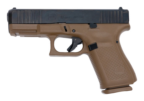 Glock G19 Gen 5 Lipsey's Exclusive 9mm, 4.02" Barrel, Flat Dark Earth Frame, Black Slide, 15rd