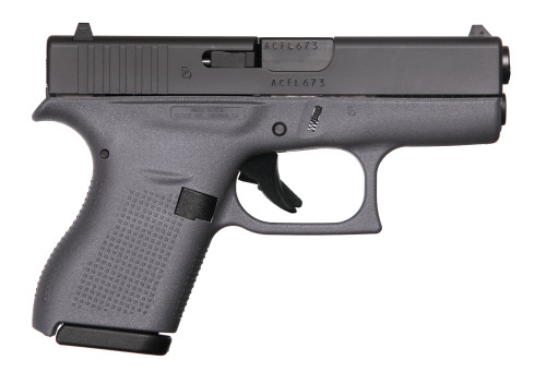 Glock 42 Lipsey's Exclusive 380 ACP, 3.25" Barrel, Gray Frame, Black Slide, 6rd