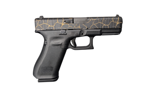 Glock 45 V Craquelure Ceracote Slide 9MM4" Barrel, Black-Frame, 3-17 Rd Mags, Tastefully Elegant