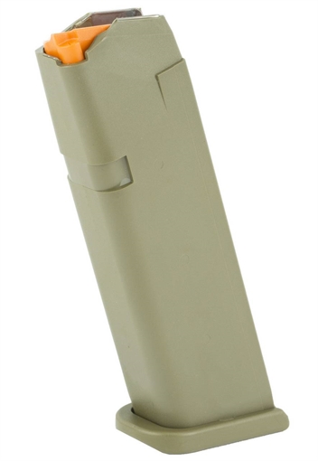 Glock Handgun Magazine G17 17/rd (OD Floor Plate 01 OD Follower Orange) Bulk 47353