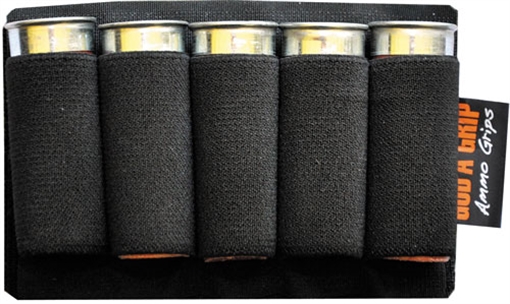 GOD'A GRIP AMMO GRIP STANDARD 5 SHOTSHELL HOLDER BLACK W/3M! GGSSL5