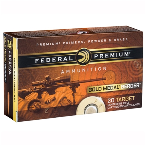 FEDERAL GOLD MEDAL AMO 6.5 GRENDEL BERGER HYBRID OTM GMLR 130GR 20RD (10 BOX CASE) GM65GDLBH130