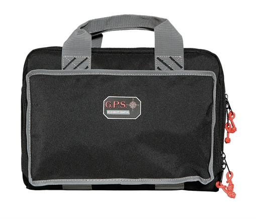 G-Outdoors Quad Pistol Range Bag with Magazine Storage & Dump Cups-Black GPS-1310PC