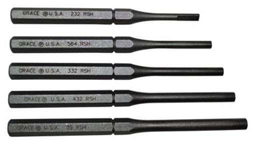 GRACE USA PUNCH SET ROLL PIN HOLDER SET OF 5 STEEL GRRSH5