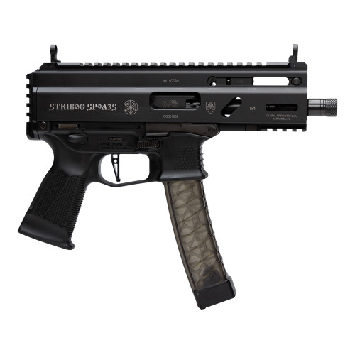Grand Power Stribog SP9A3S 9mm, 5" Threaded Barrel, Black, M-Lok Rail, 30rd