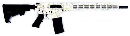 GREAT LAKES FIREARMS GL-15 RIA 223 WYLDE 16IN BBL ORC SBTB SPLATTER WHITE/NITRIDE 30RD MAG GL15223 S-WHT GL15223SWHT