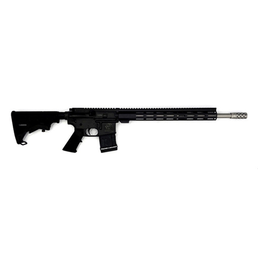 Great Lakes Firearms AR-15 450 Bushmaster 5+1 18" Stainless Barrel, Black Rec, A2 Grip, Carbine Stock, Compensator GL15450SSBLK