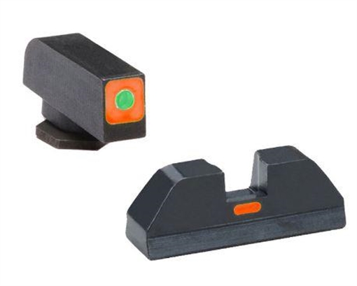 Green Tritium Outline Orange Square (non trit) REAR for Glock Gen 1-4 GL-626