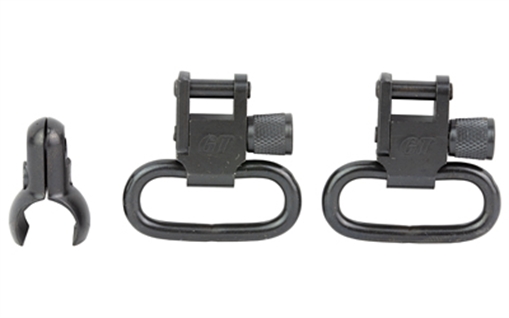 GrovTec , Two Piece Barrel Band, Black Oxide Finish, Black, Includes (2) GT Locking Swivels, (1) .420" - .470" Clip On Stud, (1) Wood Screw Stud, (2) Spacers GTSW40