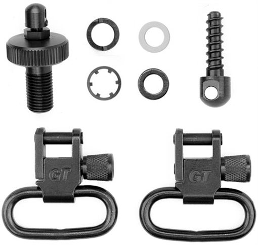 Grovtec Shotgun Locking Swivel Set for Mossberg 500 12 ga Black GTSW37