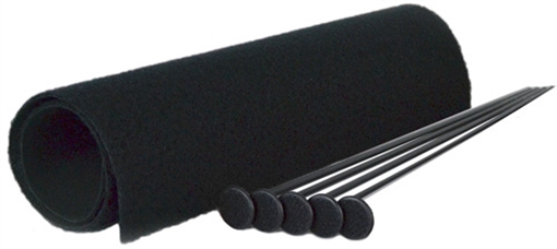 GSS SMALL RIFLE ROD KIT 5 BLK RIFLE RODS .22 CAL 19"X15" RR5SKBL