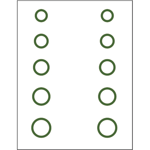 Gunstar Mini Circles Target Reticle Set Green UPN1402711