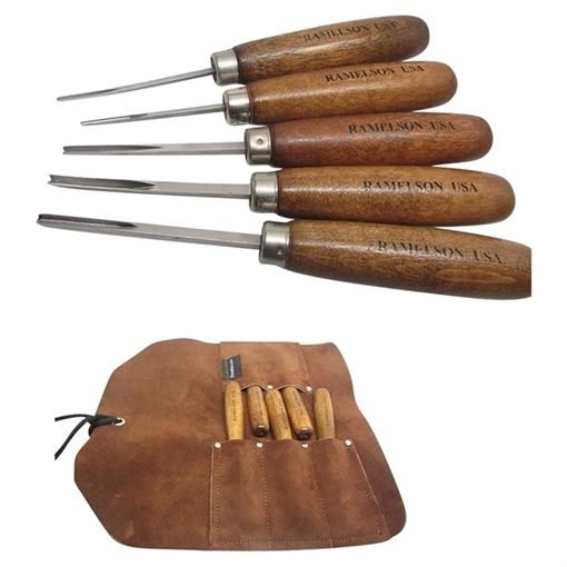 GUNSTOCK V & U CARVING SET 5PCGUNSTOCKWOOD