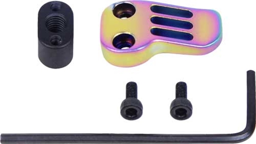 GUNTEC AR15 .308 EXTENDED MAGAZINE CATCH PADDLE RELEASE RAINBOW EXTMCMRPVD