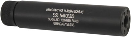 GUNTEC AR15 FAKE SUPPRESSOR 5.5" 1/2X28 THREADS BLACK 5.5FAKE-AR